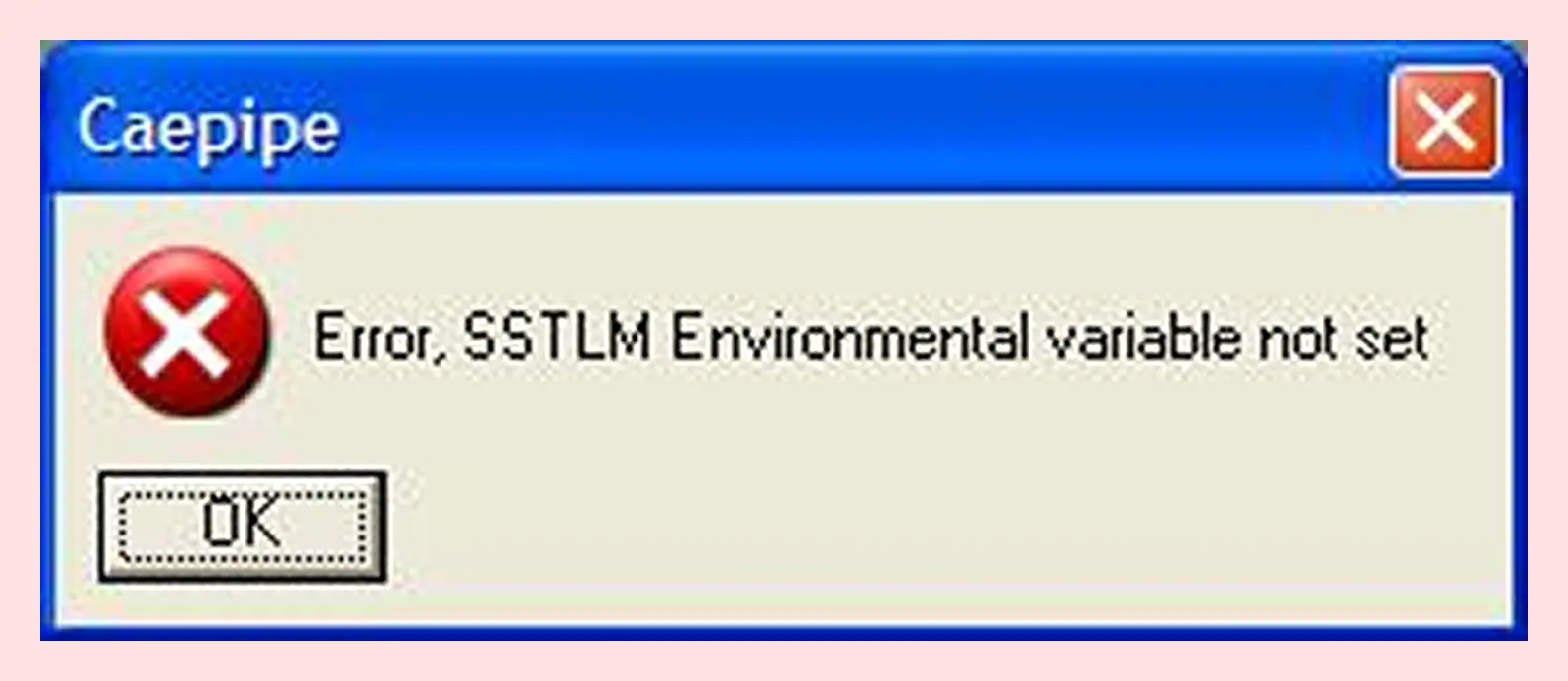 SSTLM Environmental Variable Not Set