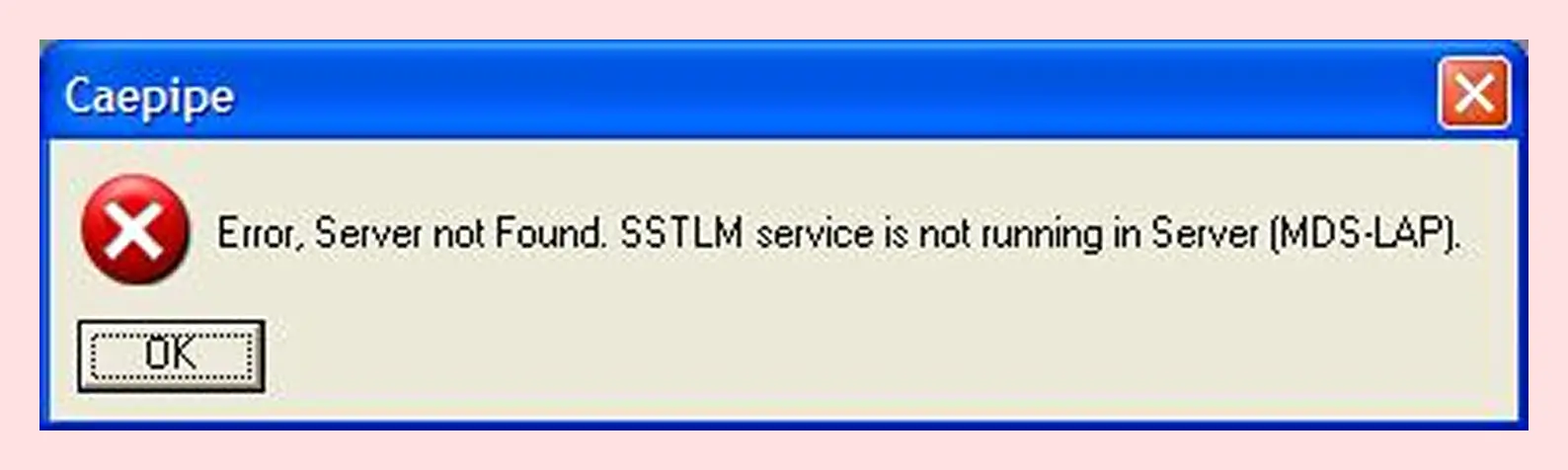 Server Not Found. SSTLM Service...