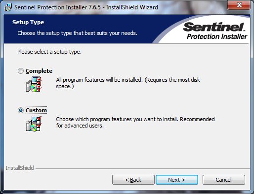 Sentinel Installer Step 1